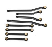 Pwshymi RC Wheelbase Link Rod Durable Suspension Support for HOBBYPLUS 1/18 4WD CP18P RC Cars, Copper Aluminum Alloy Lightweight Material (Black)