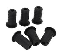 Pwshymi Satellite Cable Grommet Set Durable Rubber 7mm Hole 3/4in Outer Diameter Wall Grommet for Easy Installation Pack of 6 for Cable Organization (Black)