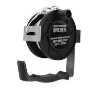 Pwshymi Scuba Dive Reel with Handle 150FT Long White Line for Cave Diving and Wreck Exploration (Black)