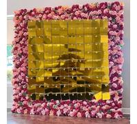 Pwshymi Shimmer Wall Panels Sparkling Sequins Glitter Panels for Wedding Birthday Stage Background Decor Perfect Size 11.8x11.8 Inch for Various Decor Set of 24