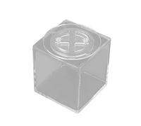 Pwshymi Square Breeding Box, Compact Acrylic Feeding Box for Crickets and Spiders, Portable with Self-Locking Lid, 1 Unit