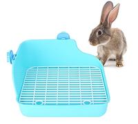 Pwshymi Square Shape Pet Toilet for Small Animals, Eco-Friendly Plastic, Prevents Urine Splashing, Suitable for Rabbits and Guinea Pigs, Green, 28 X 22 X 15 Cm