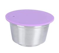 Pwshymi Stainless Steel Reusable Capsule Cup, Suitable for Dolce Gusto Coffee Machines, Refillable, , High Filtering Accuracy, Environmentally Friendly, for Home or Office Use (Stainless