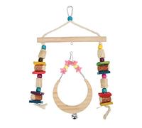 Pwshymi Swing Toys Natural Wood Corn Cob Multi-Level Chewing Toy for Small Birds 18.9in 1 Unit