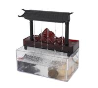 Pwshymi Tabletop LED Water Fountain Plastic Indoor Decor for Living Room, Compact Size Office Tabletop Decor for Bedroom, Sturdy Material with USB Cable