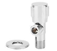 Pwshymi Toilet Angle Valve, Galvanized Copper Water Shut-Off Valve with G1/2" Thread for Sink, Water Heater, Mirror Like
