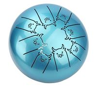 Pwshymi Tongue Drum 8 Notes Beautiful Sounds for Meditation Yoga Relaxation 5.5in Steel Ti Alloy Blue