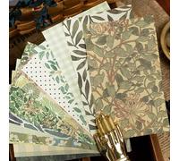 Pwshymi Vintage Aesthetic Stickers Pack with 60 Sheets for Handbook Decoration and DIY Projects - Specialty Cloth Patterned Paper