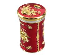 Pwshymi Vintage Toothpick Holder Portable Retro Style Organizer for Home Hotel Restaurant Plastic 1 Unit (Gold Red)