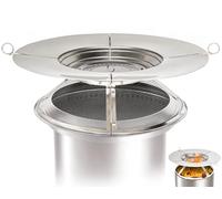 PWSOMJ Heat Deflector with Mesh Spark Screen for Solo Stove Bonfire, 19.5"