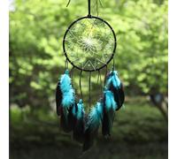 PWYXSA Dream Catcher Handmade Blue Feather Dreamcatchers Wall Hanging Ornament for Kids Home Decoration Girl Bedroom Craft Gift