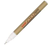 PX-203 UNI-BALL PAINT MARKER BULLET TIP FINE POINT (0.8mm) OIL BASED - SILVER/WHITE/GOLD (Pack of 1 Silver)