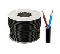 PX 2182Y 0.50mm Black 2 Core Flexible Cord, 3 Amps, 50M
