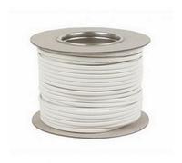 PX 2192Y 0.5mm White 2 Core Oval Flexible Cable, 3 Amps, 100M