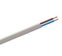 PX 2192Y 0.75mm White 2 Core Oval Flexible Cable, 6 Amps, 100M