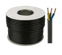 PX 3183R 0.75mm Black Tough Rubber 3 Core Cable, 6 Amps, 1M