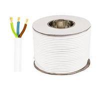 PX 3183Y 2.5mm White 3 Core Round Pvc Flexible Cable, 20 Amps, 1M
