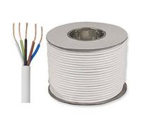 PX 3185Y 1.5mm White 5 Core Round Flexible Pvc Cable, 15 Amps, 1M