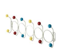 PXAMORTEL Coat Hooks Wall Mounted, 12 Hooks, Multifunctional Wall-Mounted Coat Rack, Country Style Wall Hook,for Living Room, Bathroom, Behind The Door 45.3cm/17.1in(Multicolor)