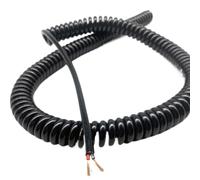 PXAMORTEL Coiled mains Flex Curly Spring Cord, 18AWG 2 Core Power Spiral Cord Cable Multi-core Spring Truck Retractable Cord Spring Wire(Stretch 3 Meter)
