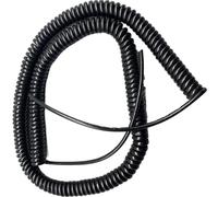PXAMORTEL Coiled mains Flex Curly Spring Cord, 8 Cores Spiral Cable Standard Plug Toughness Spring Power Cord Multicore Elastic Spring(Stretch 2.5 Meters)