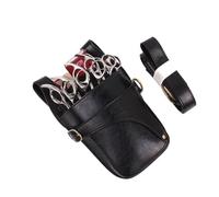 PXAMORTEL Hairdressing Bag Hair Scissor Bag Clips Bag Hairdressing Barber Scissor Holster Pouch Holder Case with Waist Shoulder Belt Barber Bag(Black)