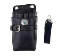 PXAMORTEL Hairdressing Bag Scissor Holster Pouch Holster with Belt Hairdressers Hair Stylist Barber Scissors Shear Hairdressing Waist Holder Barber Bag(Black)