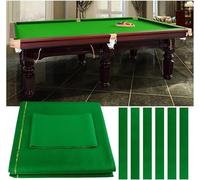 PXAMORTEL Pool Table Cloth Billiard Table Felt 9-foot Pool Table Cloth Nylon Replacement Kit Multicolor 7 Pcs(Green)