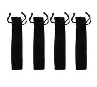 PXAMORTEL Pouch Bags Pencil Case Makeup Bags 200 Pcs Black Velvet Pen Pouch Sleeve Holder Single Pen Bag Case Pencil Bag