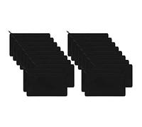 PXAMORTEL Pouch Bags Pencil Case Makeup Bags 20Pcs Canvas Zipper Pouch Bags Canvas Makeup Bags Pencil Case Blank DIY Craft Bags for Travel DIY Craft School, Black