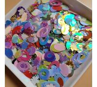 PXAMORTEL Sequins for Crafting Sewing, 10/20g Mixed Color Bulk Love Five-Pointed Star Crystal Glitter Sparkling Crafts Decoration DIY Accessories 4/15mm(AB mix 20g)