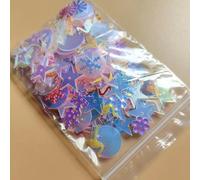 PXAMORTEL Sequins for Crafting Sewing, 10/20g Mixed Color Bulk Love Five-Pointed Star Crystal Glitter Sparkling Crafts Decoration DIY Accessories 4/15mm(Crystal mix 10g)