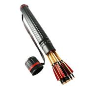 PXAMORTEL Shoulder Back Quiver Arrow Holder, Archery Quiver Holder Extendable Telescopic Adjustable Black Red 45-72cm Art Supplies