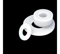 PXAMORTEL Silicone Rubber Flat Washer,Silicone Gasket, 30pcs Soft Sealing Gasket Shock-absorbing M2 M4 M8 M10 Silicone Flat Washer(M4x10x2mm)