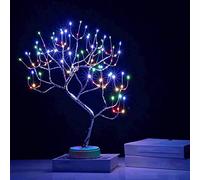 PXBNIUYA 20" 108 LED Tabletop Bonsai Tree Light, Sparkly Fairy Spirit Tree Lights, Battery/USB Operated, DIY Artificial Tree Lamp for Bedroom Desktop Christmas Indoor Decoration Lights (Colorful)