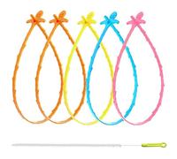 PXBSNB 6 PCS Drain Snake, Flexible Shower Drain Unblocker Tool, 50cm Long Bathroom Drain Unblocker Tools, Barbed Sink Unblocker Tool, Plastics Plumbing Snake for Sewer Tub Kitchen Toilet