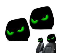 Pxcewdcx Car Headrest Covers - Headrest Covers with Big Eyes Design - Elastic Protector for Women Men Truck Vehicle Interior Decoration