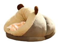 Pxcewdcx Cat Nest Bed, 40x30x25cm Crystal Velvet Comfortable Cat Cave Bed, Semi-Enclosed Cats Nest, Portable Pet Beds For Dogs And Cats Winter Bedroom Balcony Indoor Living Room Patio Apartment