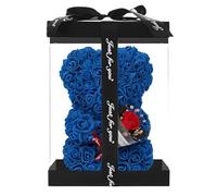 Pxcewdcx Flower Bear, 24x16cm Cute Flower Rose Bears With Clear Box, Flowers Bears As A Birthday Gift, Birthday Presents For Women Wife Girlfriend Mom, Flowers Bear Present For Her, Valentine's Day
