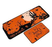 Pxcewdcx Halloween Floor Mat - Horror Bathroom Door Rug,Non-slip Halloween Floor Mat for Shower, Kitchen, Entryway, Porch, Bathroom