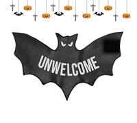 Pxcewdcx Halloween Welcome Mat - Bat Rug Party Front Door Mat - Gothic Doormat Home Decor for Entrance Indoor Apartment Bedroom Kitchen Bathroom Porch Patio Haunted House Party