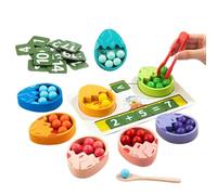 Pxcewdcx Math Manipulatives | Clip Bead Game - Color Sorting Toys | for Kids Math Learning Preschool Classroom Home