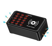 Pxcewdcx Multiple USB Charger Station | Laptop Charging Hub,15-Port 100W Smart Wireless Charger Station for Home Laptop Tablet Watch Headphones