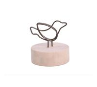 Pxcewdcx Place Card Holder | Creative Round Wooden Iron Photo Clip, Memo Clip Name Card Wooden Pendant Furnishing Articles for Wedding Party Sign Food Cards Label