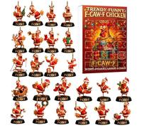 Pxcewdcx Rooster Ornaments | 2D Acrylic Rooster Decoration | Countdown to Christmas - for Holiday Seasonal Halloween Thanksgiving Easter Kids Teens Adults