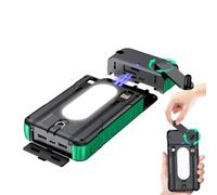 Pxcewdcx Solar Panel Power Bank | Waterproof Survival Equipment,Solar Power Bank with Hand Crank | for Tablet Camera Smartphone Camping Travel Road Trip Music Festival