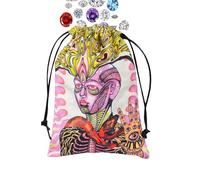 Pxcewdcx Tarot Card Storage | Drawstring Jewelry Velvet Storage Bag - Printed Deck Protective Organizer for Teens Beginners Adults Enthusiasts Daily Gatherings Travel Party Game Night