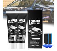 Pxcxu Universal Car Scratch Remover Wax, Ultimate Scratch Removal Wax & Paint Restorer for Cars, Car Scratch Remover Kit for All Paint Colours & Finishes (2pcs)