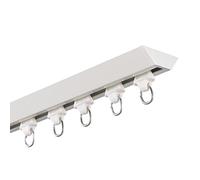 PXDOHQAW Curtain Track Aluminumain Rail Ceiling Mounted Heavy-Dutyain Rod for Room Divider,With Rollers and End Caps/White/9.2Ft/280Cm