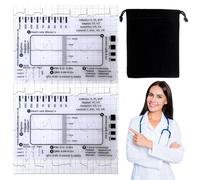 PXDUCN 7 Step Ruler,Nurse Accessories,Transparent ruler 7 Step Paramedic Accessories,Pocket Sized 8.6cm x 5.4cm Student Nurse Essentials Ideal for Students Paramedics Nurses Doctors